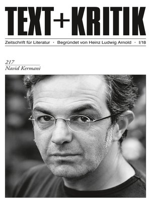 cover image of TEXT + KRITIK 217--Navid Kermani